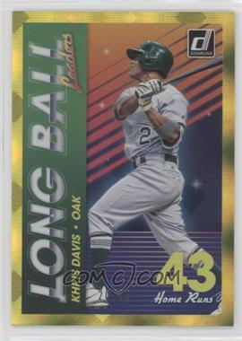 2018 Panini Donruss - Long Ball Leaders - Gold #LBL4 - Khris Davis /99