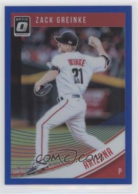 2018 Panini Donruss Optic - [Base] - Blue Prizm #67 - Zack Greinke /149