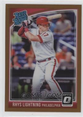 2018 Panini Donruss Optic - [Base] - Bronze Prizm #38.2 - Rated Rookie Variation - Rhys Hoskins ("Rhys Lightning")