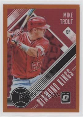 2018 Panini Donruss Optic - [Base] - Orange Prizm #13 - Diamond Kings - Mike Trout /199