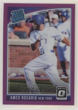 2018 Panini Donruss Optic - [Base] - Purple Prizm #37.1 - Rated Rookie - Amed Rosario ("New York")