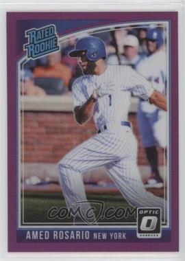 2018 Panini Donruss Optic - [Base] - Purple Prizm #37.1 - Rated Rookie - Amed Rosario ("New York")