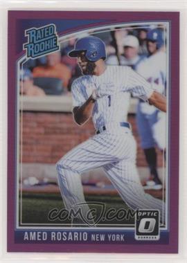 2018 Panini Donruss Optic - [Base] - Purple Prizm #37.1 - Rated Rookie - Amed Rosario ("New York")