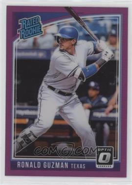 2018 Panini Donruss Optic - [Base] - Purple Prizm #49 - Rated Rookie - Ronald Guzman [EX to NM]