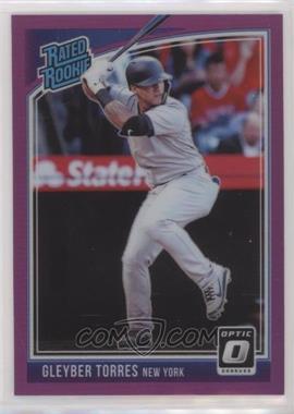 2018 Panini Donruss Optic - [Base] - Purple Prizm #65.1 - Rated Rookie - Gleyber Torres ("New York")