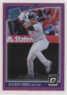 2018 Panini Donruss Optic - [Base] - Purple Prizm #65.1 - Rated Rookie - Gleyber Torres ("New York")