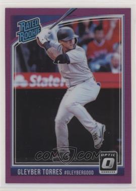 2018 Panini Donruss Optic - [Base] - Purple Prizm #65.2 - Rated Rookie Variation - Gleyber Torres ("#gleybergood")