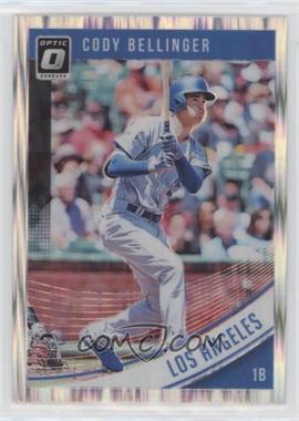 2018 Panini Donruss Optic - [Base] - Shock Prizm #115.1 - Cody Bellinger (Swing Follow Through, Puffy Cheeks)