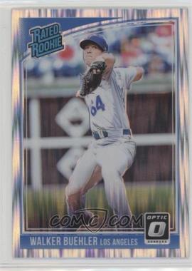 2018 Panini Donruss Optic - [Base] - Shock Prizm #41.2 - Rated Rookie Variation - Walker Buehler (Back Text: "Buehler, battling…")