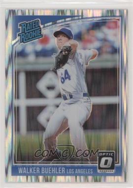 2018 Panini Donruss Optic - [Base] - Shock Prizm #41.2 - Rated Rookie Variation - Walker Buehler (Back Text: "Buehler, battling…")