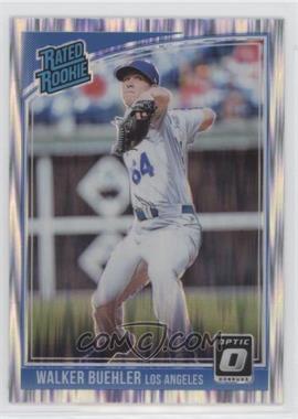 2018 Panini Donruss Optic - [Base] - Shock Prizm #41.2 - Rated Rookie Variation - Walker Buehler (Back Text: "Buehler, battling…")