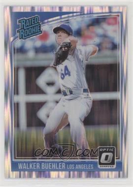 2018 Panini Donruss Optic - [Base] - Shock Prizm #41.2 - Rated Rookie Variation - Walker Buehler (Back Text: "Buehler, battling…")