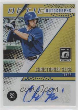 2018 Panini Donruss Optic - Optic Autographs - Gold Prizm #OA-CS - Christopher Seise /10