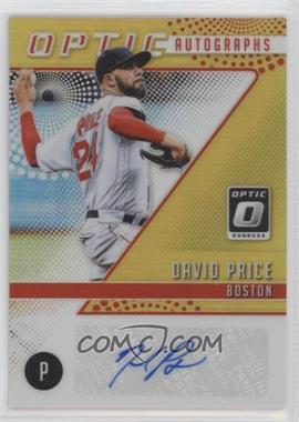 2018 Panini Donruss Optic - Optic Autographs - Gold Prizm #OA-DP - David Price /10