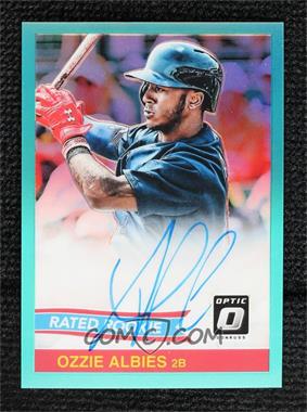 2018 Panini Donruss Optic - Rated Rookie Retro 1984 Signatures - Aqua Prizm #84S-OZ - Ozzie Albies /99