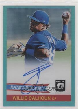 2018 Panini Donruss Optic - Rated Rookie Retro 1984 Signatures - Aqua Prizm #84S-WC - Willie Calhoun /99 [Noted]