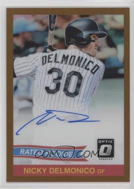 2018 Panini Donruss Optic - Rated Rookie Retro 1984 Signatures - Bronze Prizm #84S-ND - Nicky Delmonico