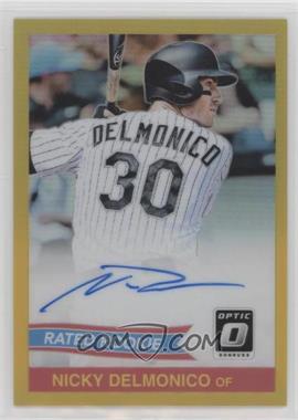 2018 Panini Donruss Optic - Rated Rookie Retro 1984 Signatures - Gold Prizm #84S-ND - Nicky Delmonico /10