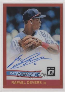 2018 Panini Donruss Optic - Rated Rookie Retro 1984 Signatures - Red Prizm #84S-RD - Rafael Devers /50