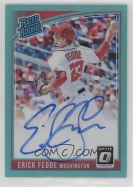 2018 Panini Donruss Optic - Rated Rookie Signatures - Aqua Prizm #RRS-EF - Erick Fedde /125