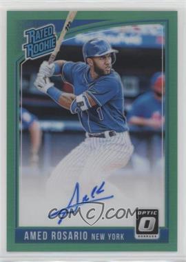 2018 Panini Donruss Optic - Rated Rookie Signatures - Green Prizm #RRS-AR - Amed Rosario /5