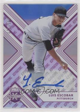 2018 Panini Elite Extra Edition - [Base] - Aspirations Autographs Purple #123 - Luis Escobar /100