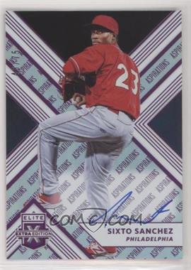 2018 Panini Elite Extra Edition - [Base] - Aspirations Autographs Purple #99 - Sixto Sanchez /75