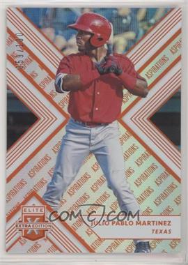 2018 Panini Elite Extra Edition - [Base] - Aspirations Orange #128 - Julio Pablo Martinez /100