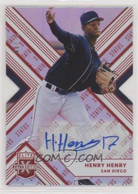 2018 Panini Elite Extra Edition - [Base] - Autographs Status Red Die-Cut #148 - Henry Henry /75