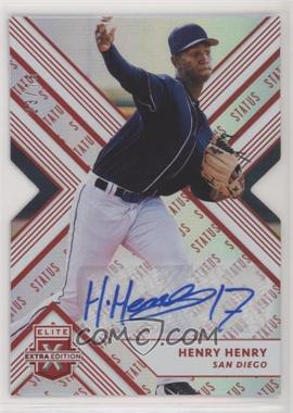 2018 Panini Elite Extra Edition - [Base] - Autographs Status Red Die-Cut #148 - Henry Henry /75