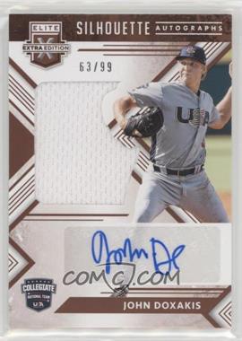 2018 Panini Elite Extra Edition - USA Collegiate Silhouette Autographs #UCSA-JD - John Doxakis /99