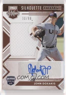 2018 Panini Elite Extra Edition - USA Collegiate Silhouette Autographs #UCSA-JD - John Doxakis /99