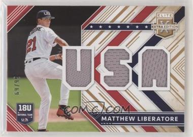 2018 Panini Elite Extra Edition - USA Materials - Gold #USAM-ML - Matthew Liberatore /99