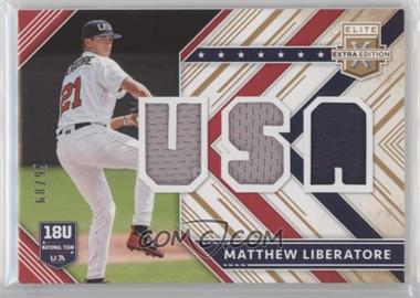 2018 Panini Elite Extra Edition - USA Materials - Gold #USAM-ML - Matthew Liberatore /99