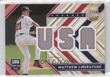 2018 Panini Elite Extra Edition - USA Materials - Gold #USAM-ML - Matthew Liberatore /99