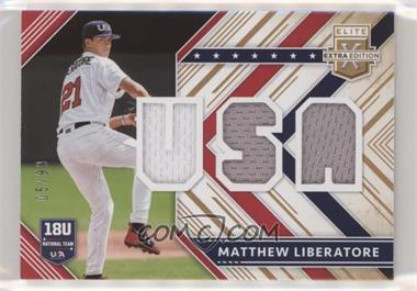 2018 Panini Elite Extra Edition - USA Materials - Gold #USAM-ML - Matthew Liberatore /99