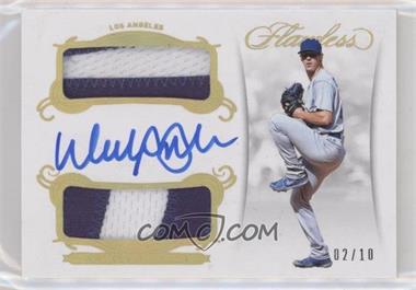 2018 Panini Flawless - Rookie Dual Patch Autographs - Gold #RDP-WB - Walker Buehler /10