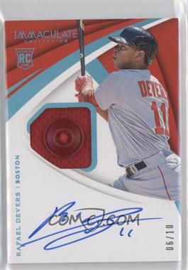 2018 Panini Immaculate Collection - [Base] - Button #47 - Rookie Patch Auto - Rafael Devers /10