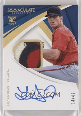 2018 Panini Immaculate Collection - [Base] - Gold #5 - Rookie Patch Auto - Lucas Sims /49
