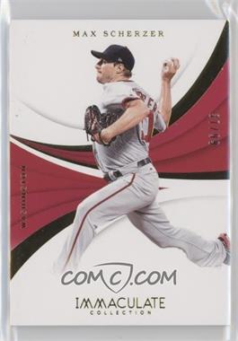 2018 Panini Immaculate Collection - [Base] #60 - Max Scherzer /99