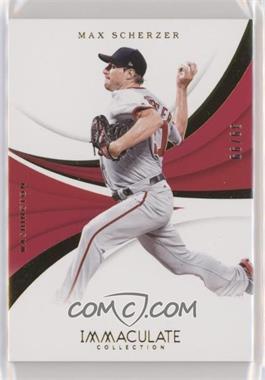 2018 Panini Immaculate Collection - [Base] #60 - Max Scherzer /99