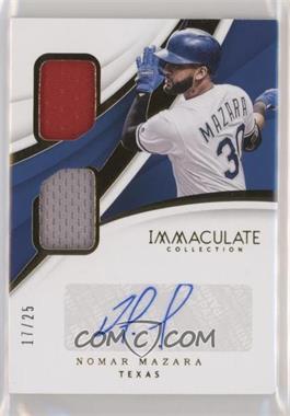 2018 Panini Immaculate Collection - Immaculate Dual Material Autographs #DMA-NM - Nomar Mazara /25