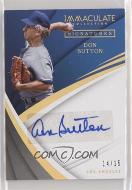 2018 Panini Immaculate Collection - Immaculate Signatures - Gold #IS-DS.2 - Don Sutton /15
