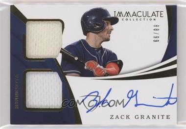 2018 Panini Immaculate Collection - Rookie Dual Materials Autographs #RDM-ZG - Zack Granite /99