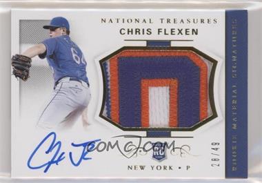 2018 Panini National Treasures - [Base] - Gold #28 - Rookie Materials Signatures - Chris Flexen /49