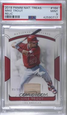 2018 Panini National Treasures - [Base] #164 - Relics - Mike Trout /99 [PSA 9 MINT]