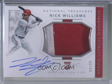 2018 Panini National Treasures - [Base] #36 - Rookie Materials Signatures - Nick Williams /99