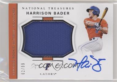 2018 Panini National Treasures - College Rookie Materials Signatures #CRM-HB - Harrison Bader /99