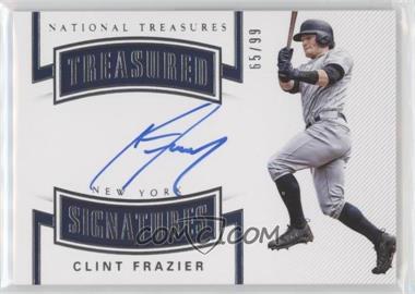 2018 Panini National Treasures - Treasured Signatures #TS-CF - Clint Frazier /99