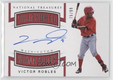 2018 Panini National Treasures - Treasured Signatures #TS-VR - Victor Robles /99